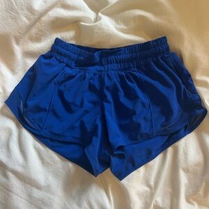 Blue lululemon hotty hot shorts